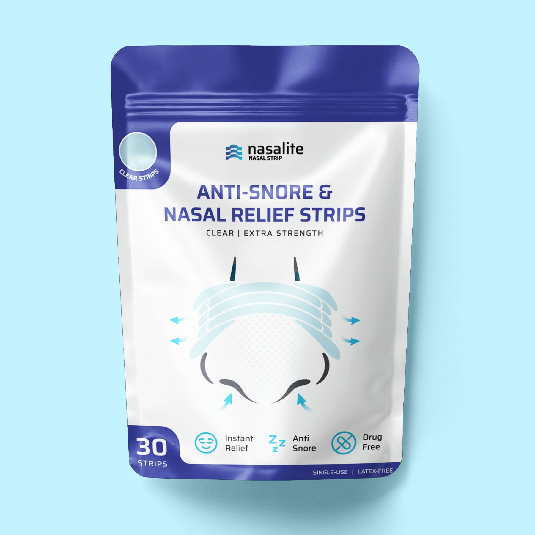 Nasalite Nasal Strips - Clear, Extra Strength