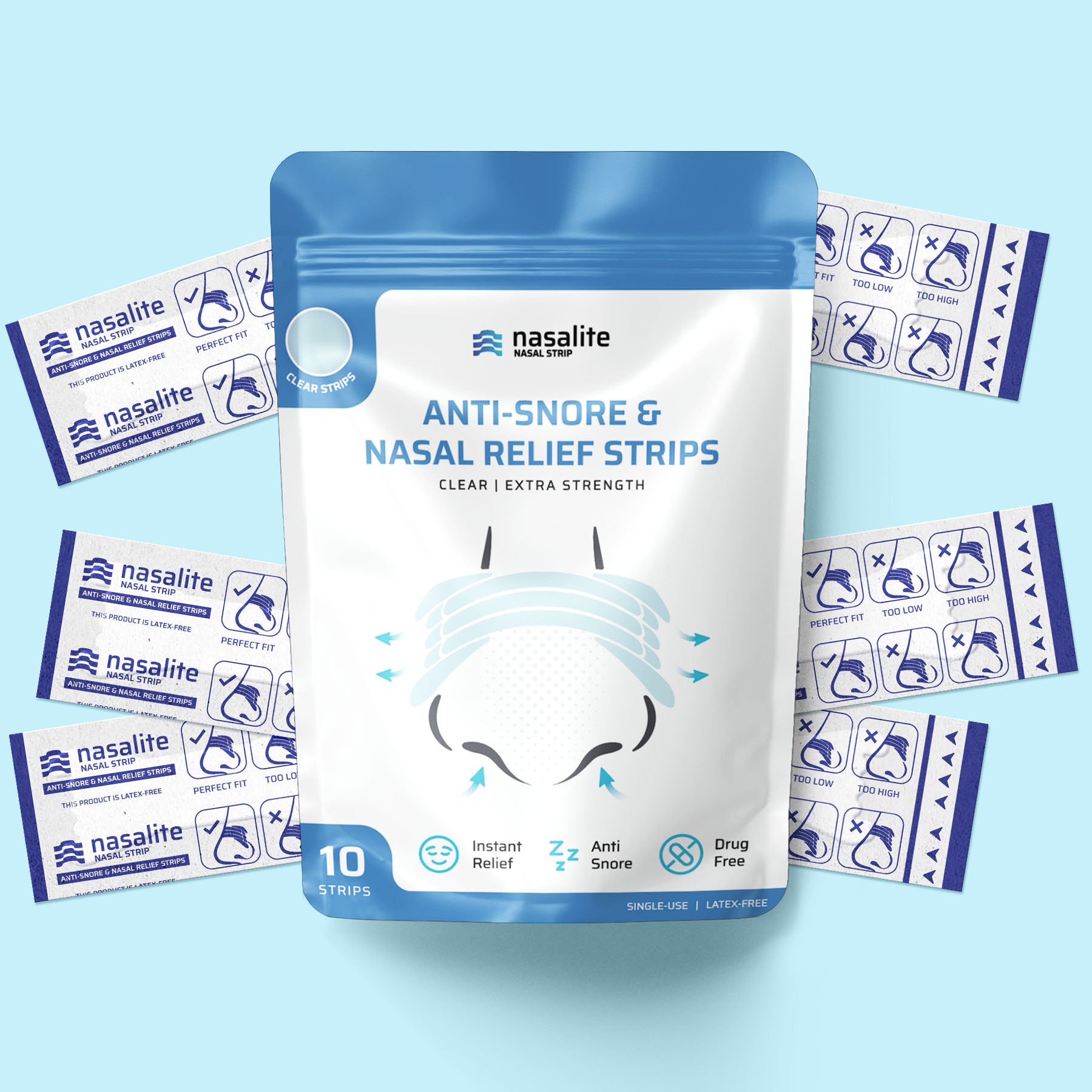 Nasalite Nasal Strips - Clear, Extra Strength