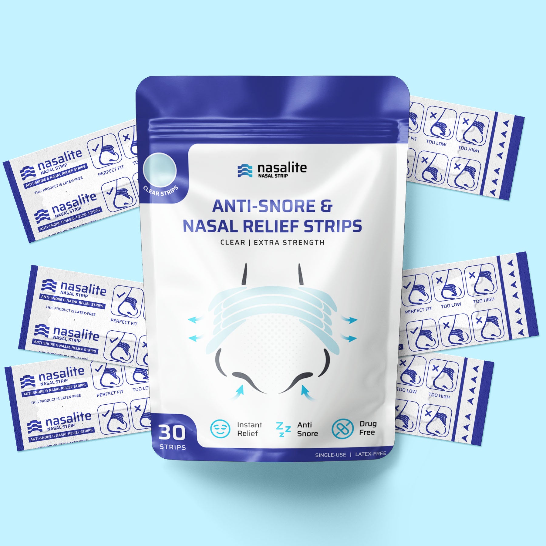 Nasalite Nasal Strips - Clear, Extra Strength