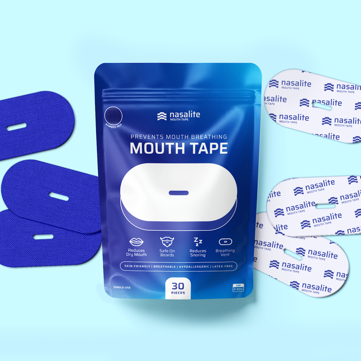 120-Piece Hypoallergenic Mouth Tape Strips – Breathable, Gentle On Skin, Pain-Free Anti-Snoring Wearable By Caxebst