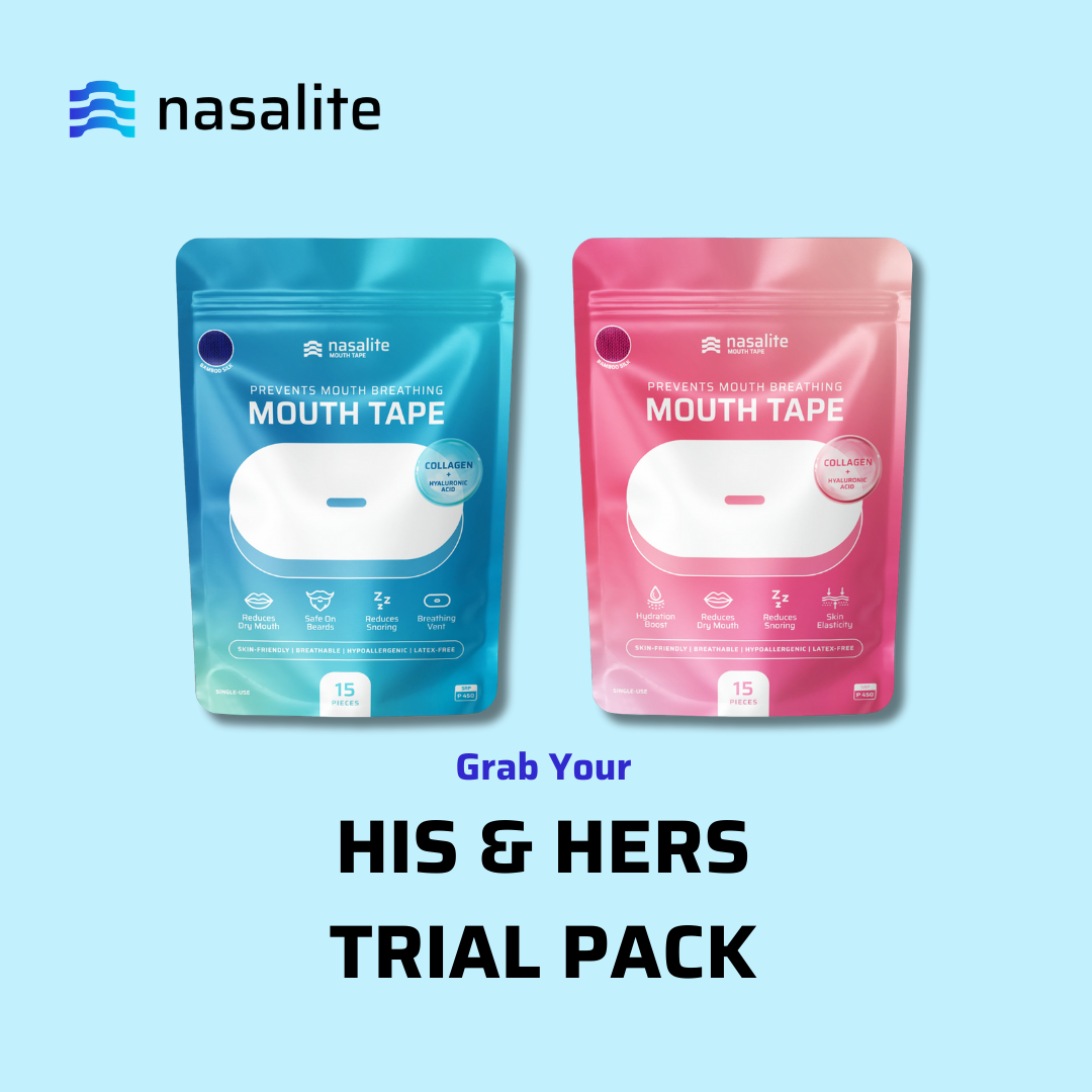 [BUNDLE] Nasalite His & Hers Mouth Tape Bundle - Blue and Pink Collagen Mouth Tape