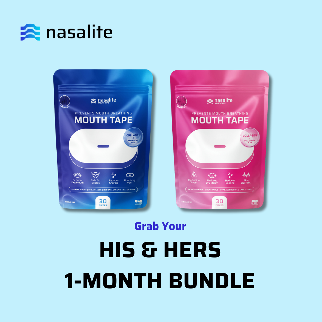 [BUNDLE] Nasalite His & Hers Mouth Tape Bundle - Blue and Pink Collagen Mouth Tape