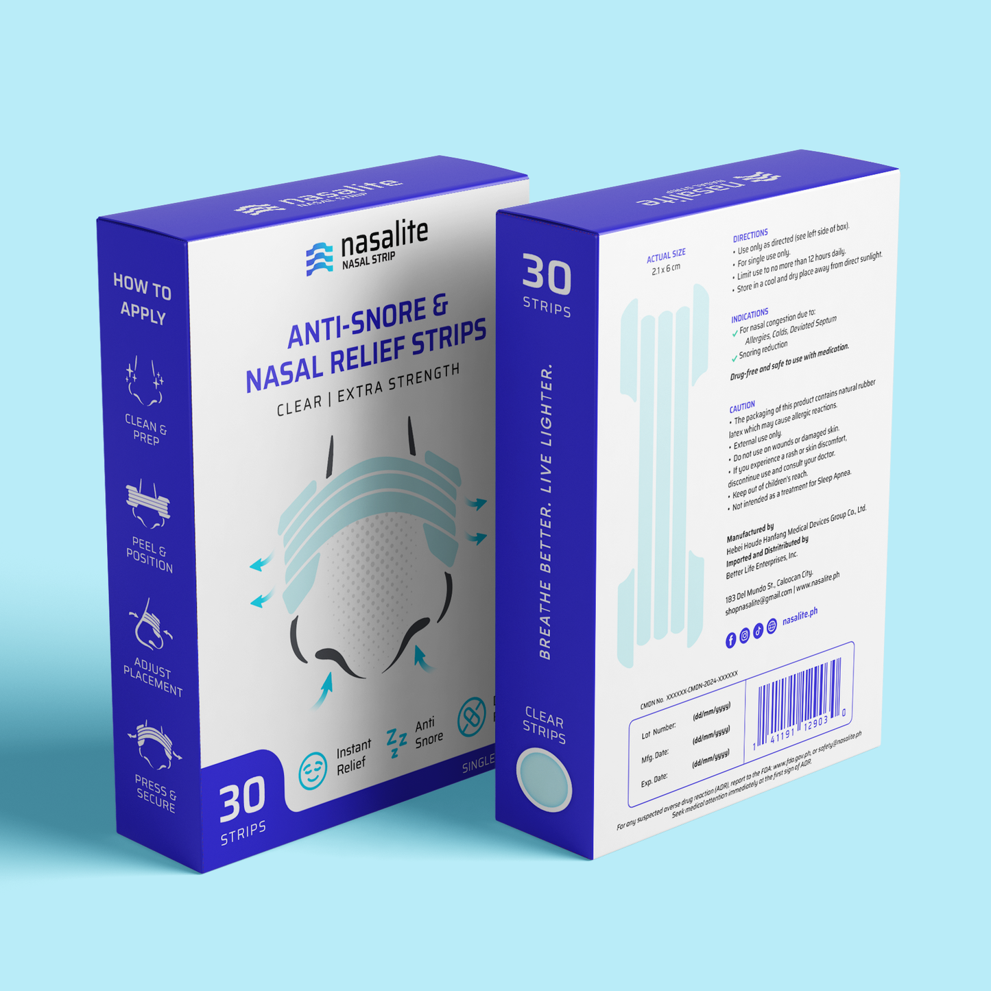 Nasalite Nasal Strips - Clear, Extra Strength