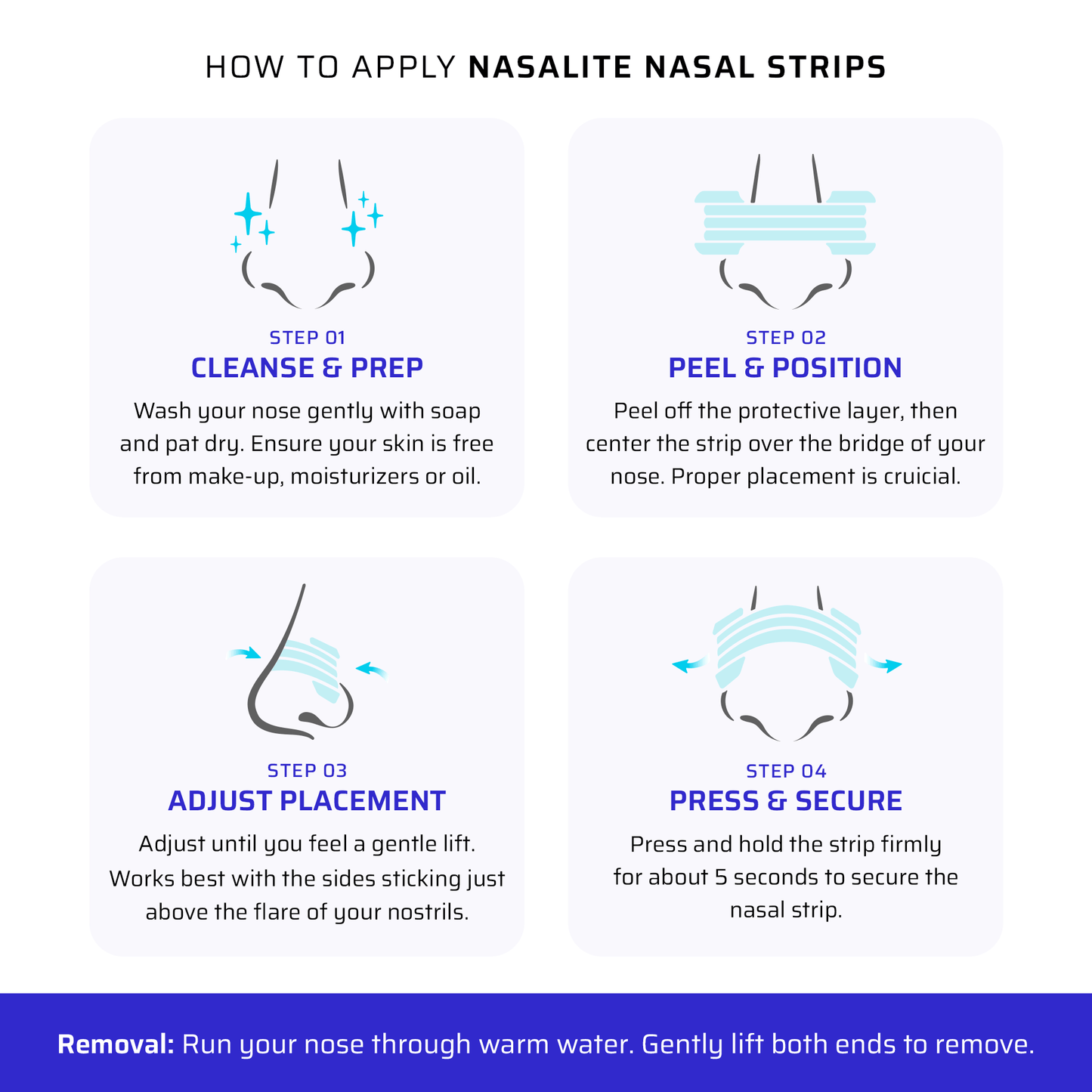 Nasalite Nasal Strips - Clear, Extra Strength