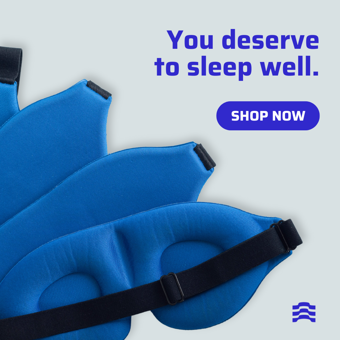 Nasalite Zero-Pressure Eye Mask - Complete Blackout & Fully Adjustable Made with Memory Foam